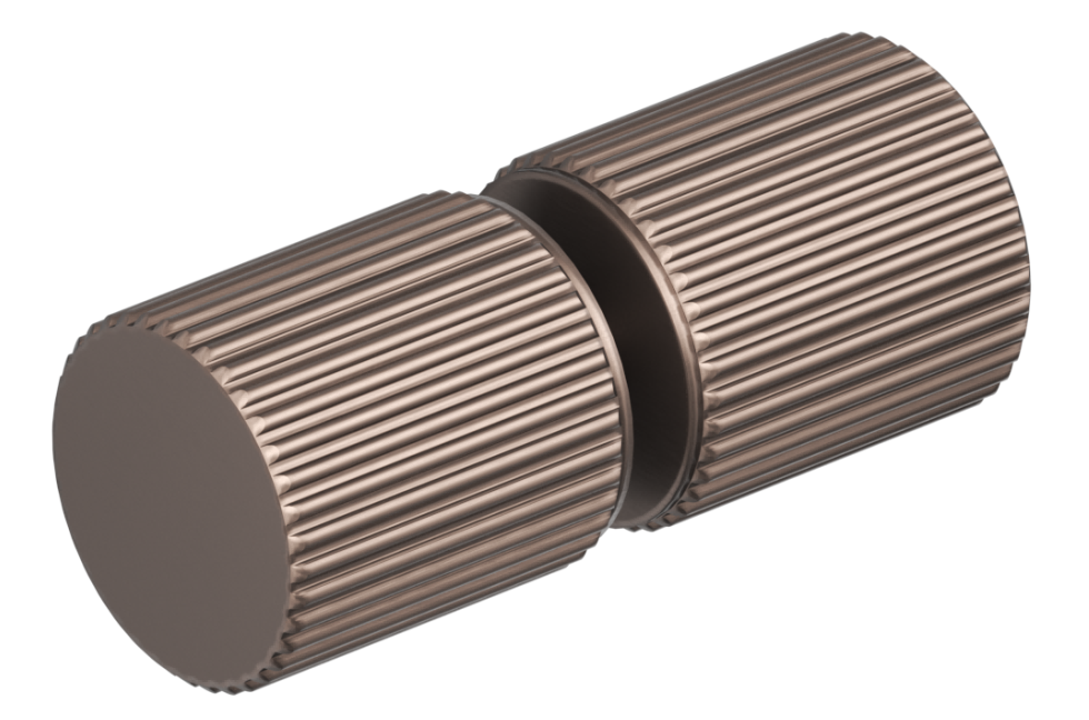 Fluted Round Shower Door Knob - DUSK BRONZE