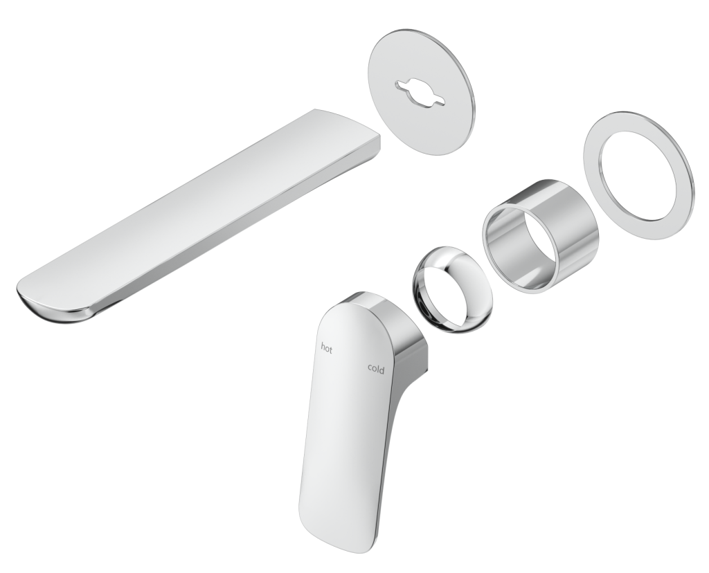 Kaza Wall-Spout Combo - 2P - TRIM KIT - Chrome