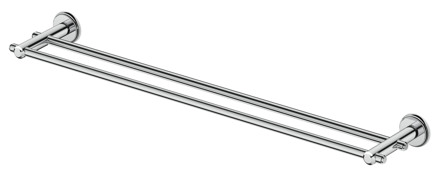 Mica Heritage Double Towel Rail - 800mm - Chrome
