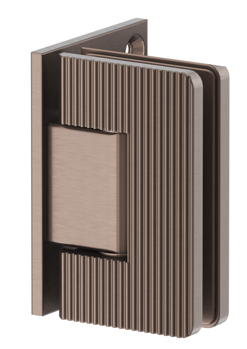 Fluted - Glass to Wall Hinge - DUSK BRONZE