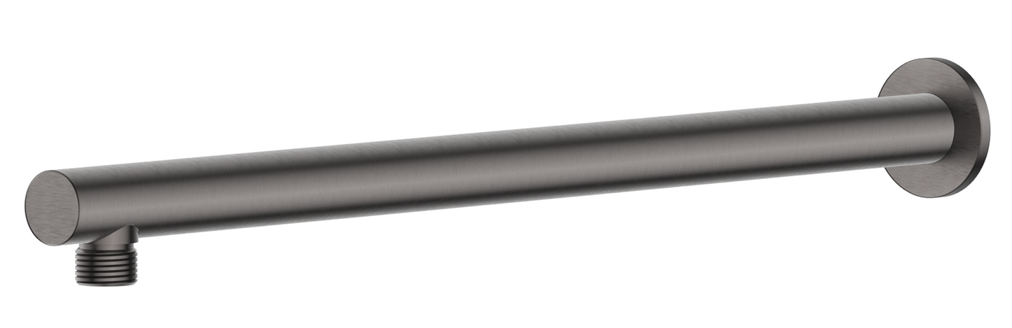 Mica Wall Shower Arm - 450mm - Straight - Gunmetal
