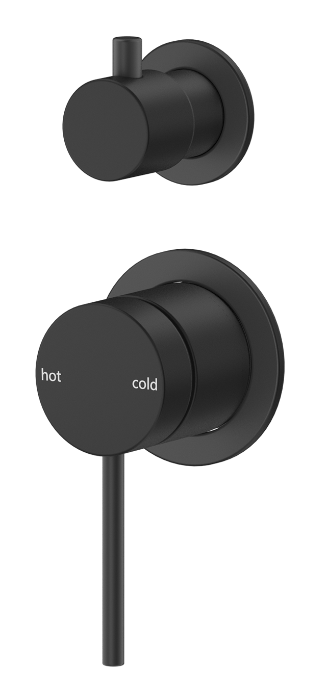 Mica Shower Mixer Diverter - 2P - TRIM KIT - Black