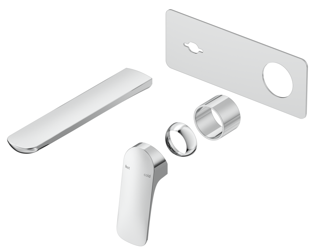 Kaza Wall-Spout Combo - 1P - TRIM KIT - Chrome