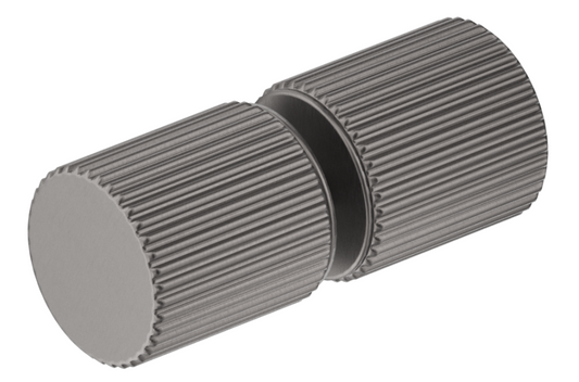 Fluted Round Shower Door Knob - GUNMETAL