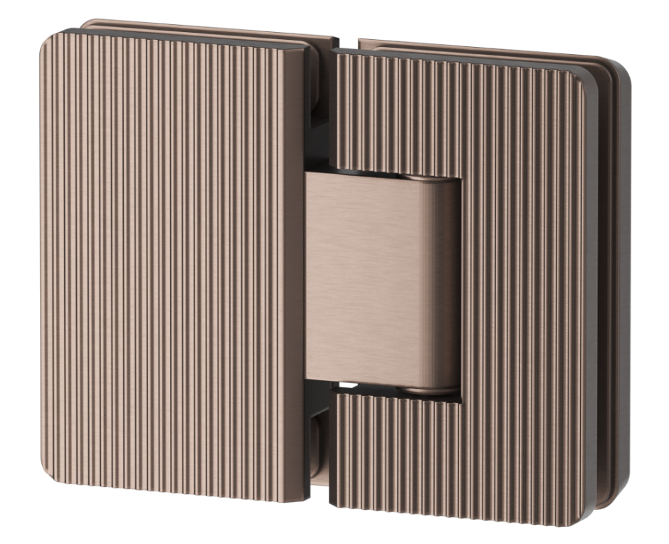 Fluted Shower Hinge Glass to Glass - DUSK BRONZE