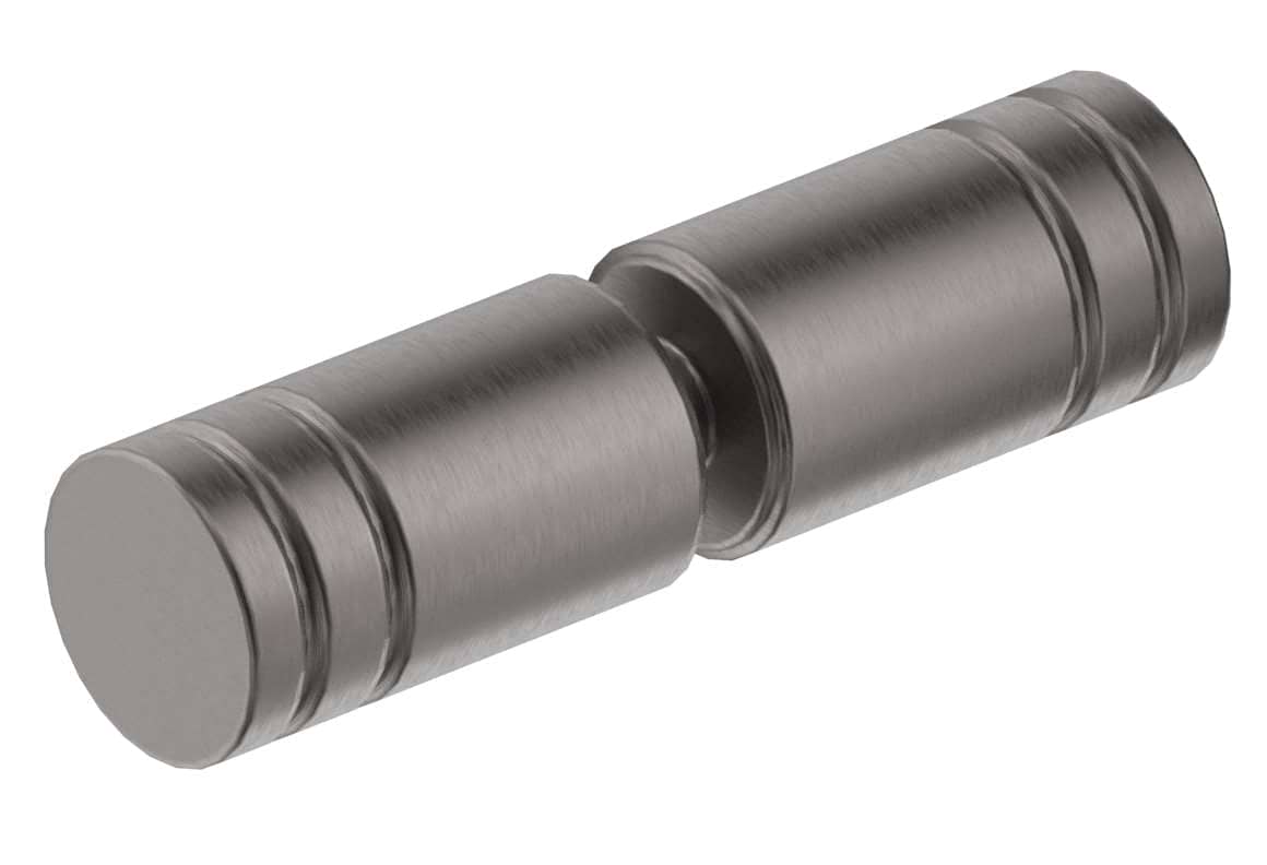 Shower Screen Handle Round Slotted - Gunmetal