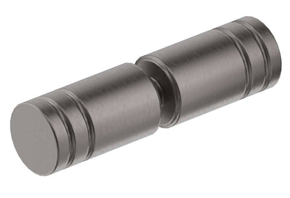 Shower Screen Handle Round Slotted - Gunmetal