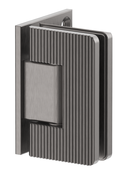 Fluted Glass to Wall Hinge - GUNMETAL