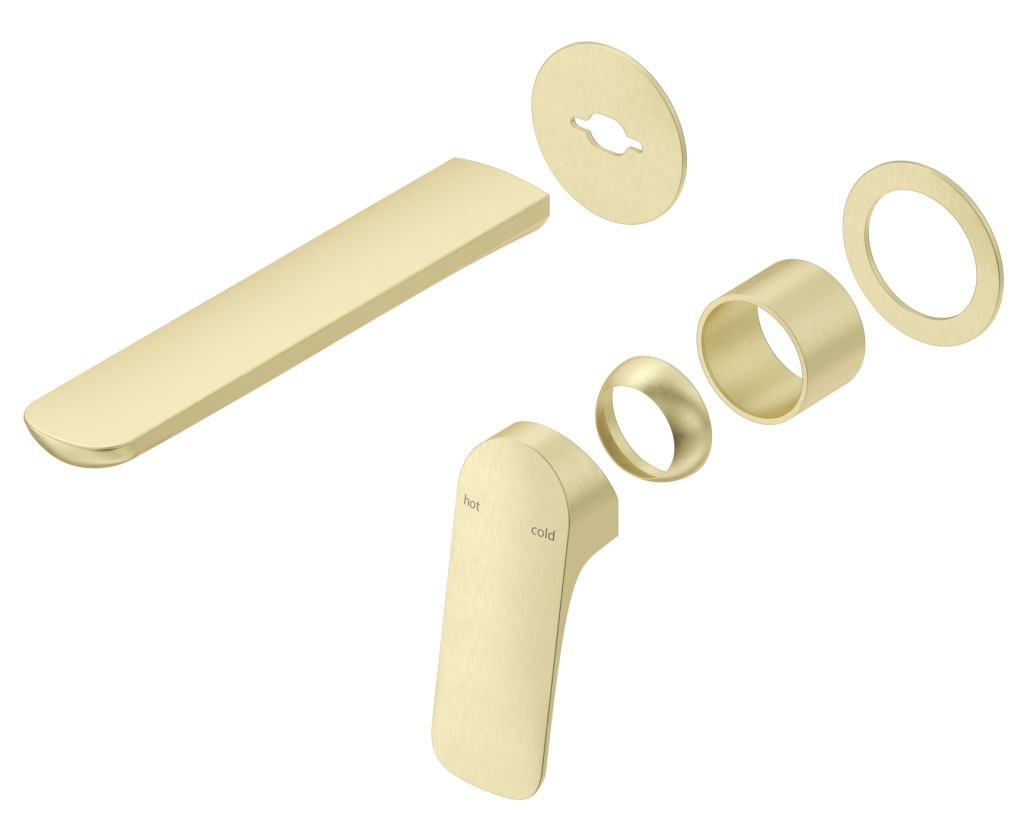 Kaza Wall-Spout Combo - 2P - TRIM KIT - French Gold