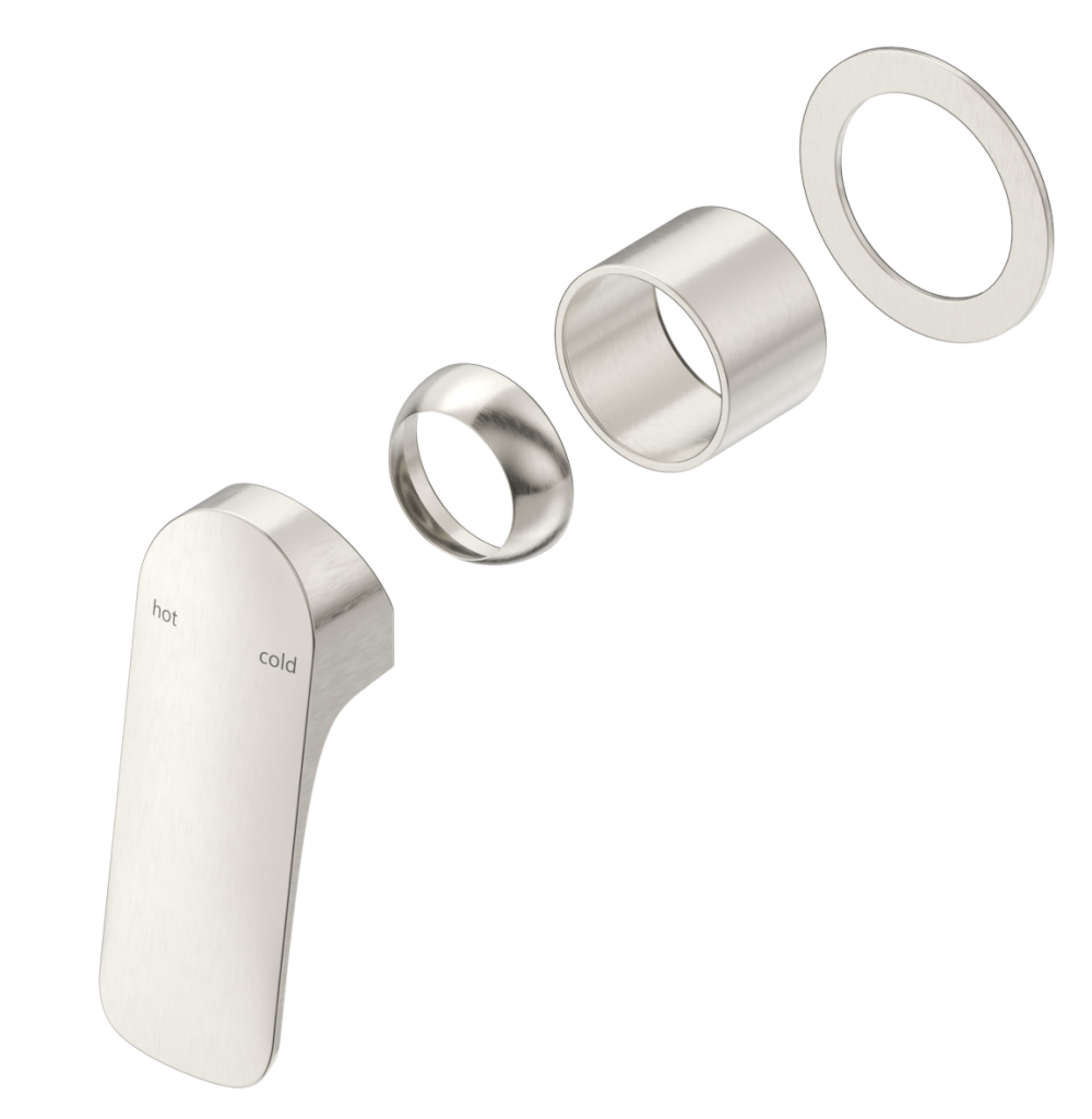 Kaza Shower Mixer - Round - TRIM KIT - Brushed Nickel