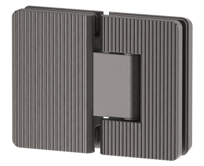 Fluted Shower Hinge Glass to Glass - GUNMETAL