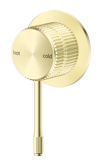Mica Fluted Shower Mixer - French Gold