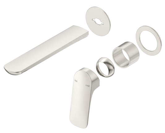 Kaza Wall-Spout Combo - 2P - TRIM KIT - Brushed Nickel