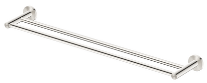 Mica Double Towel Rail - 800mm - Brushed Nickel