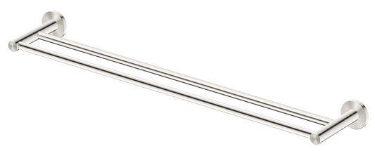 Mica Double Towel Rail - 800mm - Brushed Nickel