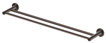 Mica Double Towel Rail - 800mm - Dusk Bronze