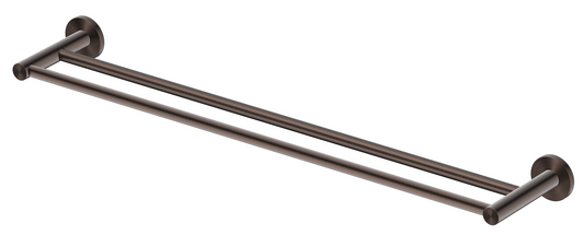 Mica Double Towel Rail - 800mm - Dusk Bronze