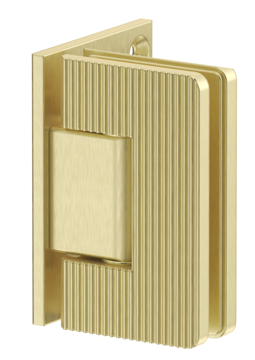 Fluted Glass to Wall Hinge - FRENCH GOLD