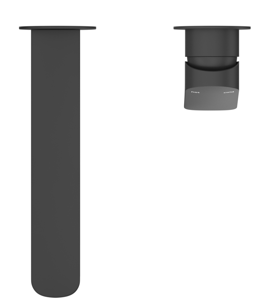Kaza Wall-Spout Combo - 2P - TRIM KIT - Black