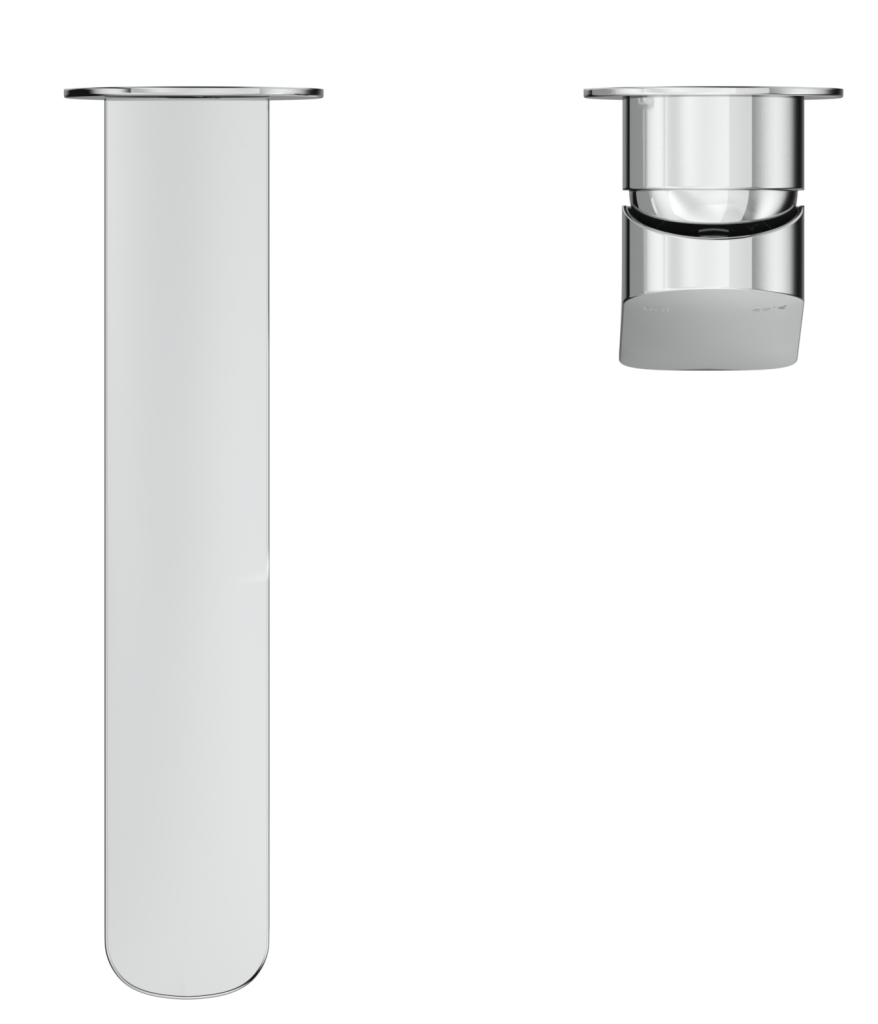 Kaza Wall-Spout Combo - 2P - TRIM KIT - Chrome