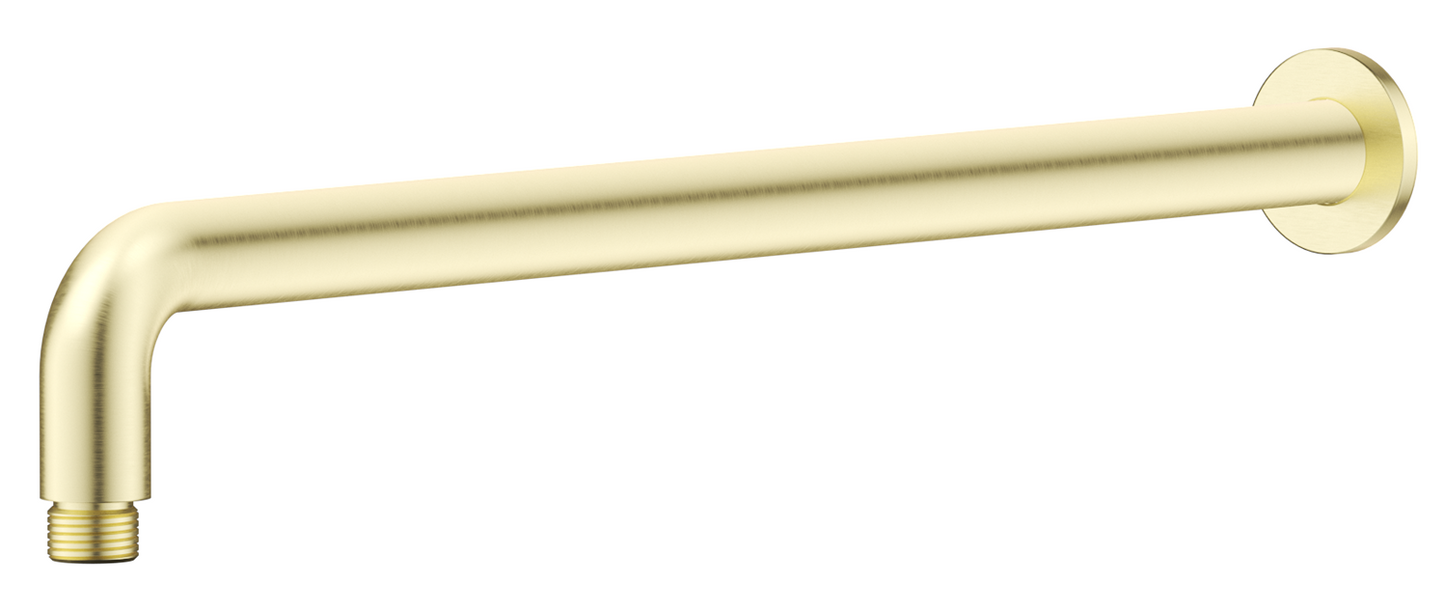 Mica Curved Shower Arm - 450mm - French Gold