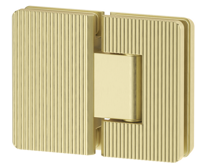 Fluted Shower Hinge Glass to Glass - FRENCH GOLD