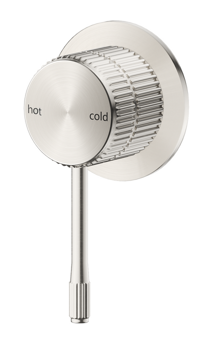 Mica Fluted Shower Mixer - Brushed Nickel