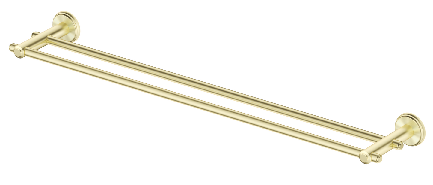 Mica Heritage Double Towel Rail - 600mm - French Gold