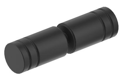 Round Slotted Door Handle - BLACK