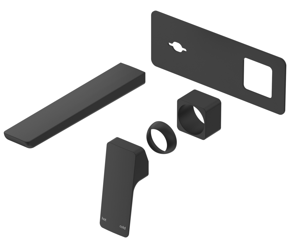 Tiago Wall-Spout Combo - 1P - TRIM KIT - Black