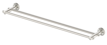 Mica Heritage Double Towel Rail - 600mm - Brushed Nickel