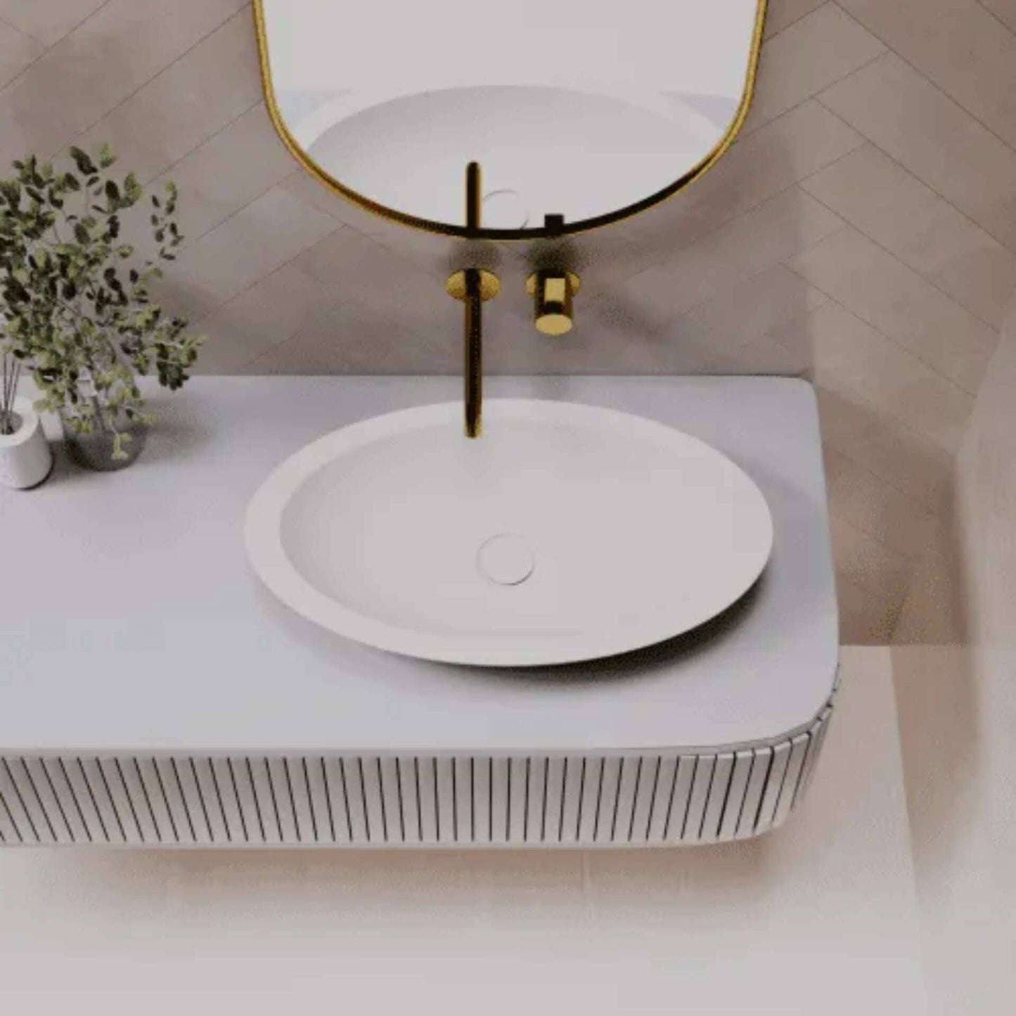 600mm Pietra Bianca - Vivian Above Counter Basins