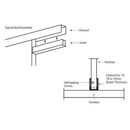 Alum Insert Suit 13mm - 2.7mt - 1 Piece