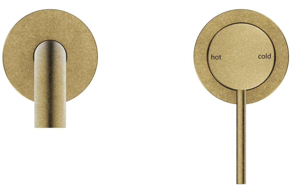 Mica Wall-Spout Combo - 2P - TRIM KIT - Living Brass