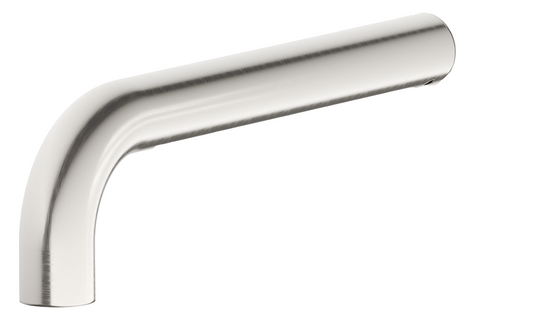 Mica Spout - Curved - 240mm - Brushed Nickel