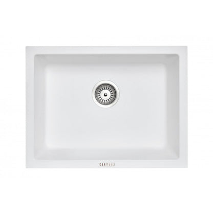 White Carysil Big Bowl Granite Single Bowl Stone Kitchen Sink 610*457mm