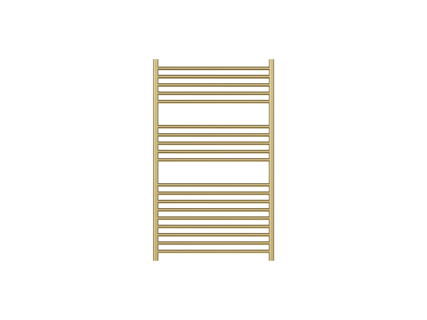 Allegra 19 Bar Wide Heated Towel Rail - Brushed Brass