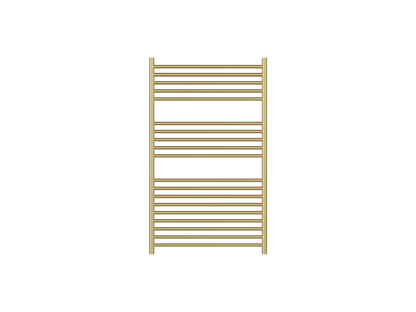 Allegra 19 Bar Wide Heated Towel Rail - Brushed Brass