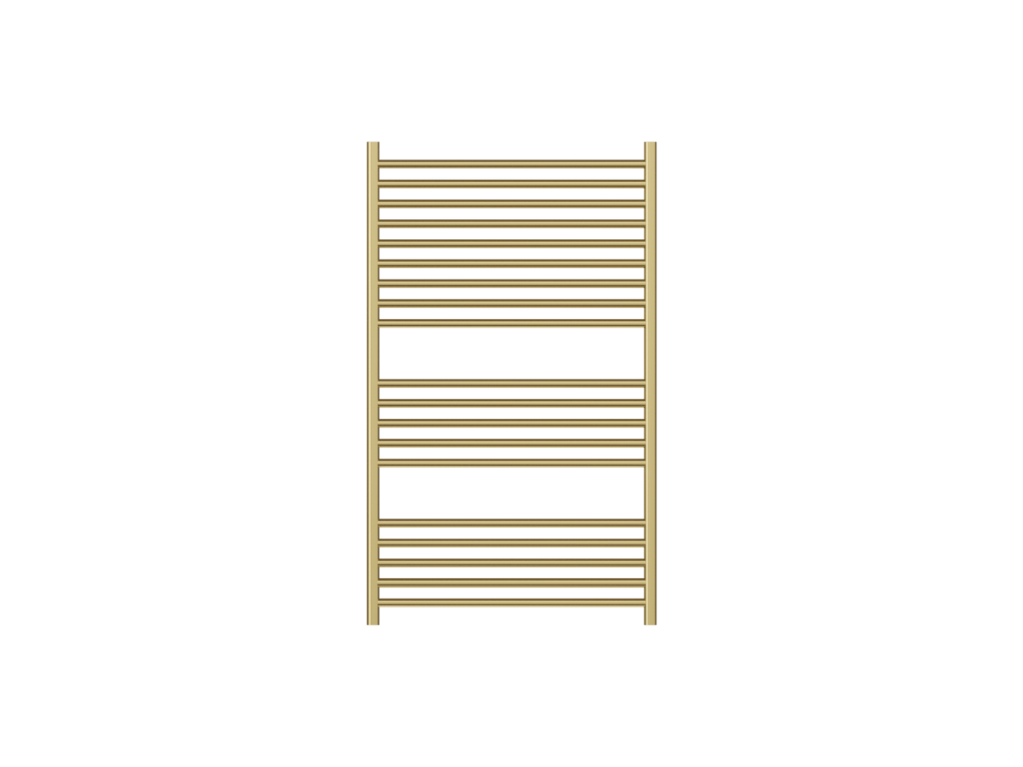 Allegra 19 Bar Wide Heated Towel Rail - Brushed Brass