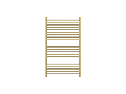 Allegra 19 Bar Wide Heated Towel Rail - Brushed Brass