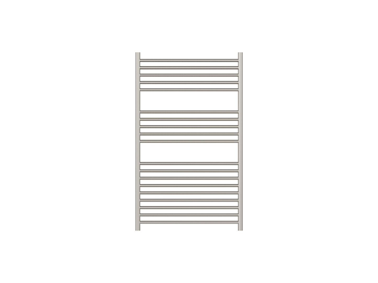 Allegra 19 Bar Wide Heated Towel Rail - Brushed Nickel