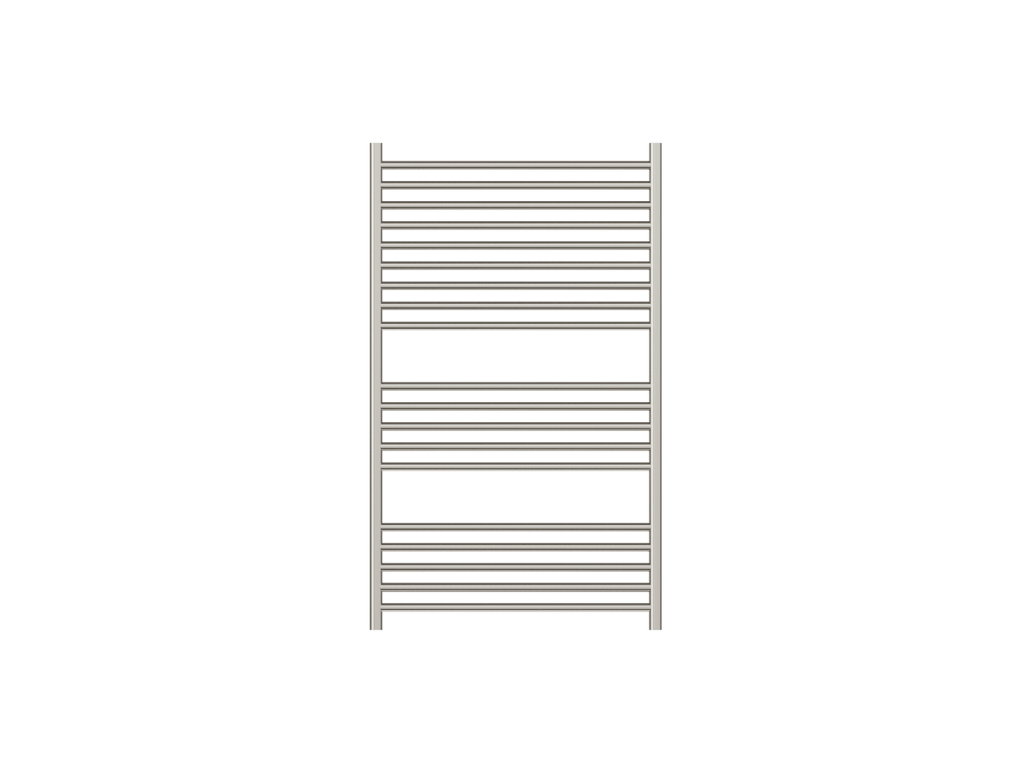 Allegra 19 Bar Wide Heated Towel Rail - Brushed Nickel