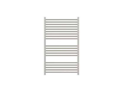 Allegra 19 Bar Wide Heated Towel Rail - Brushed Nickel