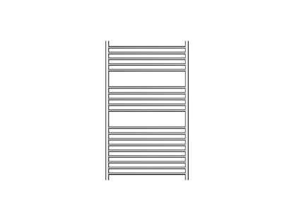 Allegra 19 Bar Wide Heated Towel Rail - Chrome