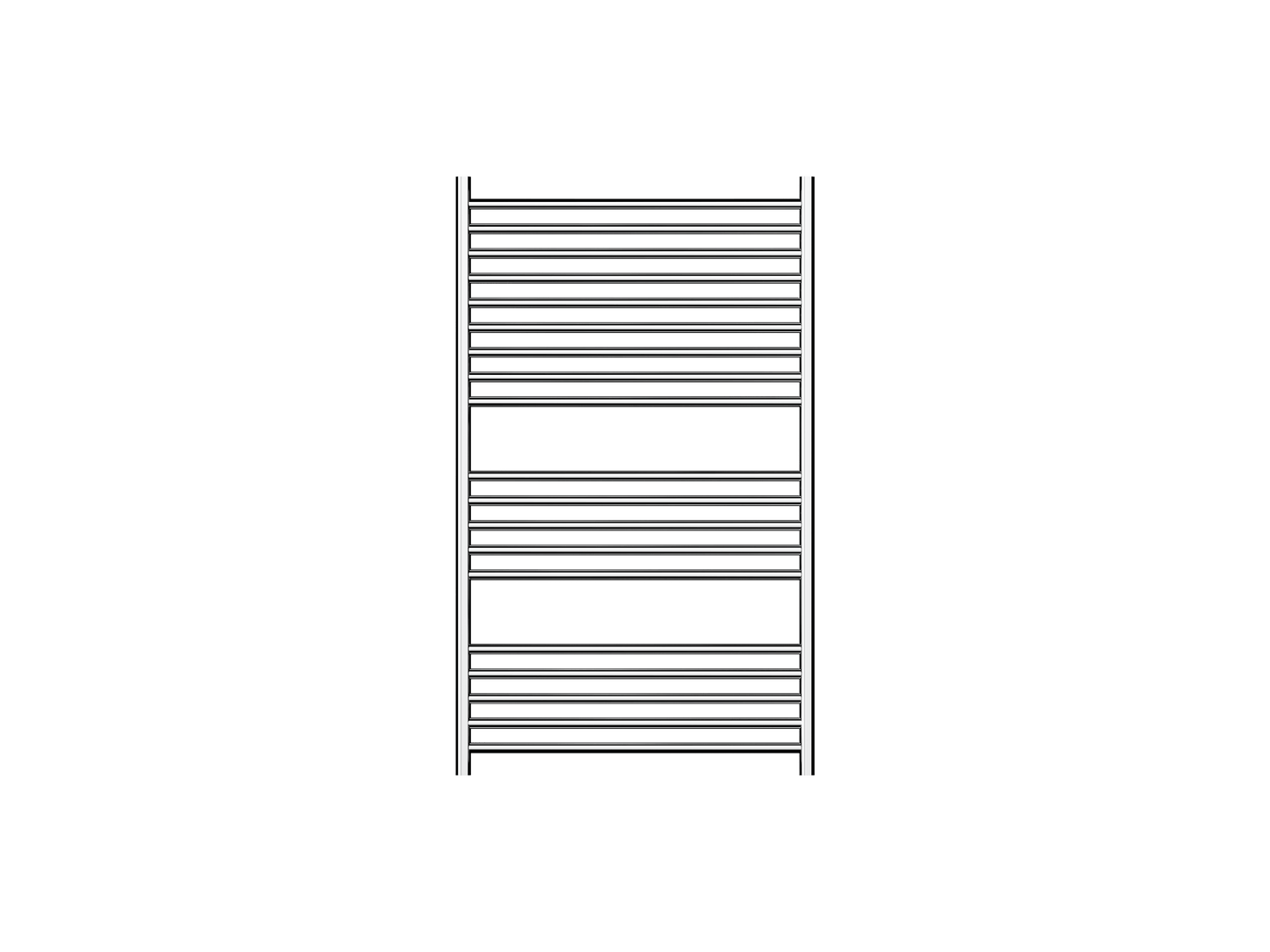 Allegra 19 Bar Wide Heated Towel Rail - Chrome