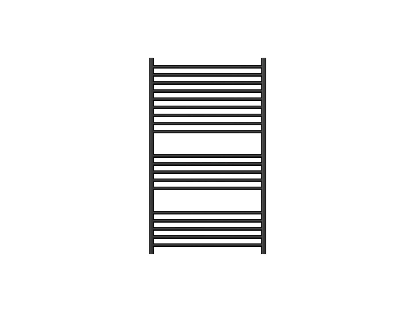Allegra 19 Bar Wide Heated Towel Rail - Matte Black