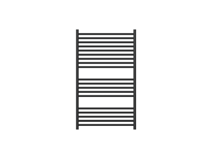 Allegra 19 Bar Wide Heated Towel Rail - Matte Black
