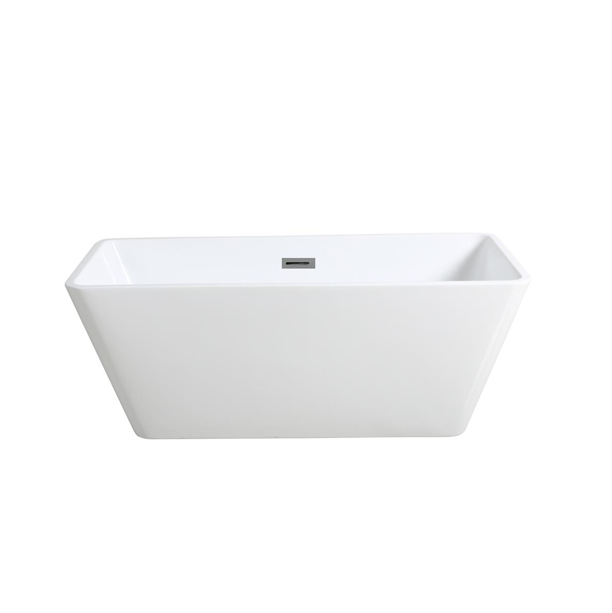 1200mm Freestanding Bathtub - No Overflow - Gloss White