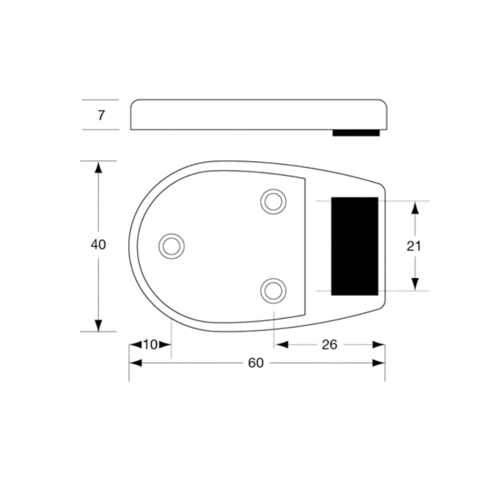 Anti-Microbial Xcel Series Bumper – Concealed - With Screw Fixings