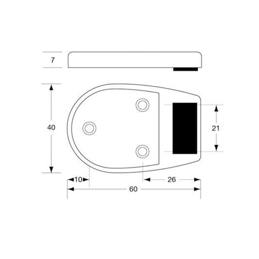 Anti-Microbial Xcel Series Bumper – Concealed - With Screw Fixings
